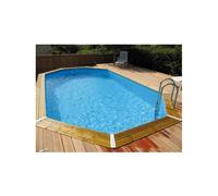 Piscine Ubbink bois Océa 860 x 470 x H 130 cm (Filtre à sable) - Liner bleu 75/100 ème