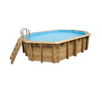Piscine bois Sunwater octo. 300 x 490 x 120 cm - Liner bleu
