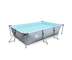 Piscine your GEAR en acier - différents modèles/tailles - ronde, rectangulaire ou carrée, 70-122 cm de haut - Piscine hors sol - Piscine de jardin - Piscine en acier - Dimensions : 300x200, 300x300