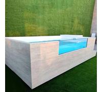 Piscines de conteneur d'expédition de taille familiale Piscine extérieure Piscine plongeante rectangulaire en bois Piscine hors sol