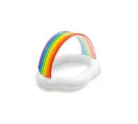 Intex Piscinette pataugeoire gonflable 57141NP Nuage Rainbow L. 142 x H. 13 cm Blanc/Arc-en-ciel