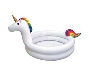 Piscinette gonflable licorne 130 cm Blanc G