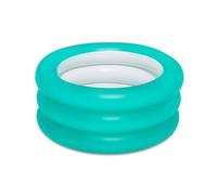Piscinette pataugeoire Ronde 3 boudins avec Fond Gonflable 70 x 30 cm, 2 Couleurs Assorties