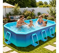 Piscinette Rigide rectangulaire Hors Sol Pliable familiale