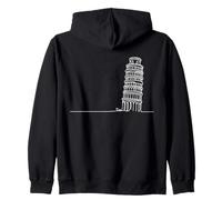 Pise Line Art Voyageur Sweat à Capuche