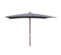 PISE - Parasol rectangulaire droit 3x2 gris en bois