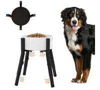 Piskyet Support surélevé pour chiens de grande taille, gamelle surélevée réglable pour gamelles de 15,2 à 25,4 cm, hauteur réglable jusqu'à 19,1 à 38,1 cm de haut, mangeoire pour nourriture et eau