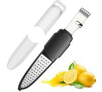Pisol Râpe et zesteur d'agrumes citron orange, râpe à fromage et légumes pour citron vert, ail, gingembre, chocolat, fruits, compatible avec le lave-vaisselle.