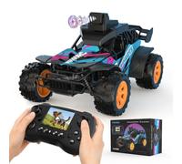 pisosorc Voiture Radiocommandée FPV Tout-Terrain Rechargeable, Écran 2,8 Pouces, Caméra HD Ajustable 60°, Double Pilotage App Et Radio 2,4G, 2 Vitesses, Cadeau pour Enfants Et Adultes