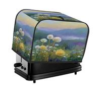 Pissenlits Champ Paysage Art Peinture Toaster Cover 2 Tranches Housse anti-poussière pour machine à pain, petit appareil de cuisine