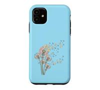 Pissenlits et tuiles de Mahjong Bam Crak Dots Font Une Fleur de vœu Coque pour iPhone 11