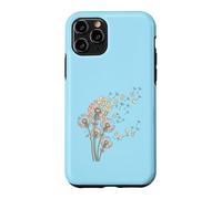 Pissenlits et tuiles de Mahjong Bam Crak Dots Font Une Fleur de vœu Coque pour iPhone 11 Pro