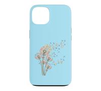 Pissenlits et tuiles de Mahjong Bam Crak Dots Font Une Fleur de vœu Coque pour iPhone 13
