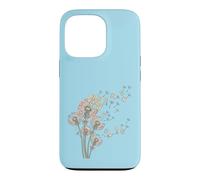 Pissenlits et tuiles de Mahjong Bam Crak Dots Font Une Fleur de vœu Coque pour iPhone 13 Pro