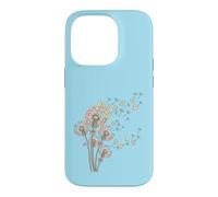 Pissenlits et tuiles de Mahjong Bam Crak Dots Font Une Fleur de vœu Coque pour iPhone 14 Pro