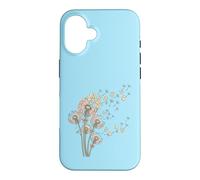 Pissenlits et tuiles de Mahjong Bam Crak Dots Font Une Fleur de vœu Coque pour iPhone 16
