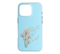 Pissenlits et tuiles de Mahjong Bam Crak Dots Font Une Fleur de vœu Coque pour iPhone 16 Pro