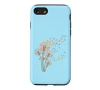 Pissenlits et tuiles de Mahjong Bam Crak Dots Font Une Fleur de vœu Coque pour iPhone SE (2020) / 7/8