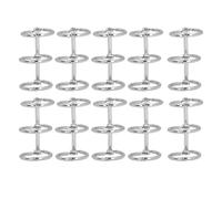 Pissente 10Pcs 3 Anneaux Métalliques à Feuilles Mobiles, Anneaux en Acier Inoxydable pour Carnet 3 Anneaux, Clips pour Classeur 3 Anneaux pour Album Photo, Journal de Voyage, Carnet avec (20MM)