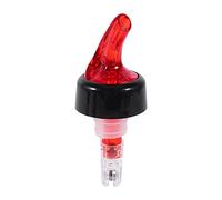 Pissente 50mL Doseur de Liquide Bouchon Verseur Plastique Alimentaire Doseur de Bouteille de Liquide Adapté aux Bouteilles Standard avec Couvercle pour Vin Cocktail Jus Bar à Domicile (rouge)
