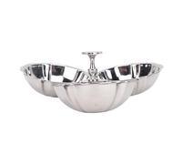 Pissente Assiette de Service en Acier Inoxydable 304, Plateau à Collation de Conception Sûre pour Fête en Cuisine, Assiette à Dessert Réutilisable pour Pique-nique Barbecue Voyage