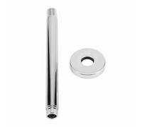 Pissente Bâle de Douche en Acier Inoxydable, chromé Monteur de Tuyau de Douche Rond à Plaquette pour la Piste de Douche de Plafond de Salle de Bain avec G1 / 2 "Fil Easy (20,3 cm / 8in)