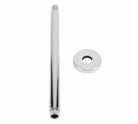 Pissente Bâle de Douche en Acier Inoxydable, chromé Monteur de Tuyau de Douche Rond à Plaquette pour la Piste de Douche de Plafond de Salle de Bain avec G1 / 2 "Fil Easy (12 pouces)