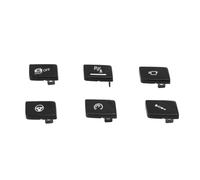 Pissente Bouton de Panneau de Commande du Sélecteur de Vitesses, Garniture de Remplacement en ABS pour Couvercle, 6 Pièces, Finition Peinte, Installation Facile à Clipser, Console (BLACK)