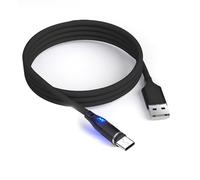 Pissente Câble magnétique 3A, charge rapide TPE 1m pour | Transfert de données 480Mbps, connecteur magnétique rotatif, recharge sécurisée, TPE sans nœud