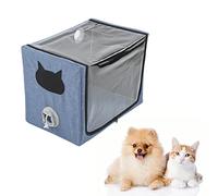 Pissente Chambre à Oxygène pour Animaux de Compagnie, Nid D'Atomisation Cage à Oxygène Boîte D'Atomisation Boîte à Oxygène D'atomisation Pliable pour Animaux de Compagnie Chat