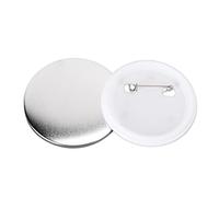 Pissente Couverture Arrière de Badge, 100 Pièces, Base en Plastique en Fer, évitez L'outil de Badge de Bricolage Ferme avec Coque en Métal, Film Polyester pour Cadeaux (Insignes 50MM 100 jeux)