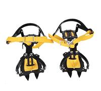 Pissente Crampons de Randonnée 10 Dents en Acier Antidérapants pour Glace avec Sangles de Fixation pour Escalade et Randonnée