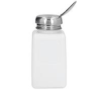 Pissente Dispensateur de Solvant en Acier Inoxydable à Bouteille carré Anti-statique 200 Ml Liquidpenneurs Sûrs ESD, Type de Presse pour les Distributeurs de Solvants à Huile D'acétone -IPA (WHITE)