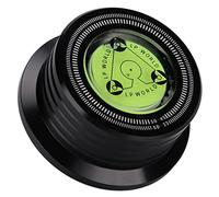 Pissente Disque de Stabilisation en Aluminium pour Vinyle, Diamètre 7,6 | Indicateur de niveau à bulle, surveillance de la vitesse 50 Hz, pince à disque anti-vibration, accessoire de platine,