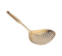 Pissente Écumoire Louche 304 Acier Inoxydable Écumoire Cuillère à Fente Passoire pour Cuisine avec Long Manche Tête Profonde pour Friture Aliments Frites Légumes Viande (GOLD)