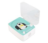 Pissente Enceinte, Lecteur CD Vintage Design Rétro Gramophone avec Son HiFi Batterie 3600mAh pour Maison Gym Bureau Entrée USB 3.5mm (Bleu verdâtre)