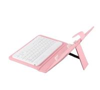 Pissente Étui Universel pour Clavier, Clavier Magnétique Détachable, Housse Folio Légère avec Support, pour Téléphones iOS 4.5 6,8 Pouces (Rosâtre)