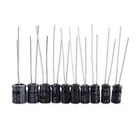 Pissente Kit d'assortiment des Condensateurs électrolytiques, Condensateurs de Film en Carbone 1uf-2200uf, 125 Pcs pour les Projets d'électronique de Bricolage
