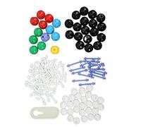 Pissente Kit de Modèles Moléculaires, Modèle de Structure Moléculaire de Chimie Organique avec Boules en Plastique Colorées et Clés de Liaison, pour Enseignement et Apprentissage en