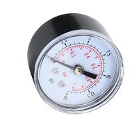Pissente Manomètre Mécanique pour Air, Huile, Eau, Raccord Arrière BSPT 1/8 Po, Double échelle, Type Pointeur pour une Mesure Précise de la Pression (0-15psi, 0-1bar)