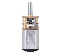 Pissente N20 DC Gear Motor 3V 6V 12V 50-2000rpm Équipement de Machines Industrielles, Moteur Métallique à Haute efficacité avec Arbre de Type D pour Projets de Robotique