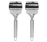 Pissente -Pâtes en Acier Inoxydable Rouleau à Pâte Outil de Cuisine avec Poignée Ergonomique pour Couper les Pâtes Oignons Ail et Plus