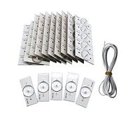 Pissente Perles de Lampe SMD 3 V, Perles de Lampe LED FR4 avec Filtre de Lentille Optique, Pièces de Réparation de Rétroéclairage TV Blanc, 20 Pièces de Fil de 2 M en Option, pour Remplacement de