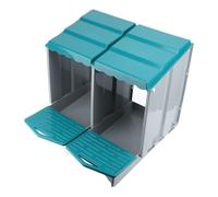 Pissente Poulet Nichette, Poule Nichiette de Poulet Ponte de Ponte 3 Trous PP Mat¨¦riau Collection D'oeufs avec Conception Amovible pour Poulets Poulets Volaille (2 Compartiments)