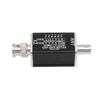 Pissente Wattmètre SWR, Mesureur de Taux D’ondes Stationnaires en Alliage D’aluminium avec 6 Indicateurs LED pour 1-30 MHz, capacité de Puissance de 12 W, Wattmètre SWR Portable pour les