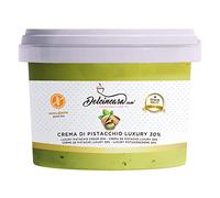 Pistachio Cream Luxury 30% Pistachios Flavour Melts Spreadable Ice-creams Desserts Bread Biscuits Excellent for Filling Cakes and Crepes Gluten-Free Home or Professional Use 500gr Pack