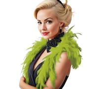 Pistachio vert boa de plumes