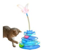 Piste à balles pour chaton - Tour pour chat - Jouet pour soulager l'ennui pour chats d'intérieur - Labyrinthe à billes interactif - Exercice de stimulation mentale pour dresseurs d'animaux de