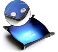 Piste À Dés Pliable Souple Bleu Saphir Pour Jeu De Société, Jdr, Yams, 421 Jouez Où Vous Voulez Grâce À Son Revêtement Néoprène Et Ses Bords Clipsés En Quelques Secondes