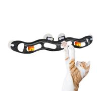 Piste à roulettes pour chat avec ventouse - Pour animaux de compagnie curieux - Jeu d'intérieur amusant pour encourager le fitness, l'entraînement de chasse, la réaction et le comportement de jeu